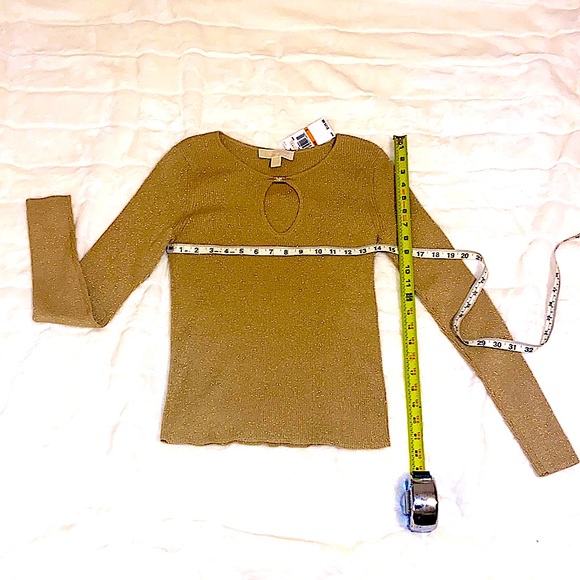 Gold shimmer sweater, Michael Kors NWT - Picture 5 of 15